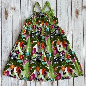 EUC Girls’ Jungle themed animal print dress